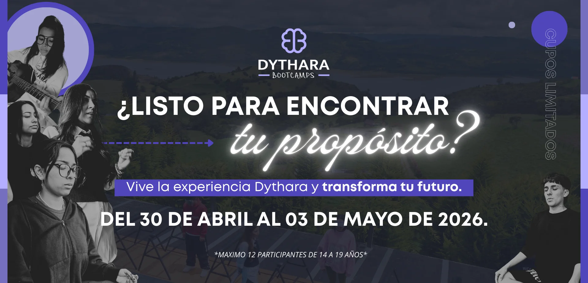 Fechas Dythara Bootcamp 30 de abril al 03 de mayo en Guatavita, Colombia | dythara.com